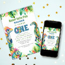 Search for dinosaur 1st birthday invitations Watercolor