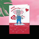 Search for elephant valentines day cards Red