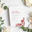 Search for crimson red wedding invitations Floral