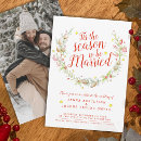 Search for tis the season to be married invitations Watercolor