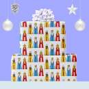 Search for three wise men wrapping paper Colourful