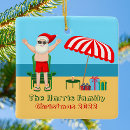 Search for beach santa christmas tree decorations Christmas in july