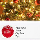 Search for red snowflake return address labels Winter