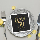 Search for cheers to 50 years napkins Modern