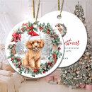 Search for red poodle christmas tree decorations Red and green