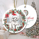 Search for poodle christmas tree decorations Red and green