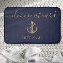 Search for navy blue gold bath mats Beach house
