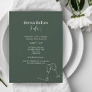 Search for green and white rehearsal dinner invitations Elegant