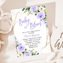 Search for purple gold baby shower invitations Baby in bloom
