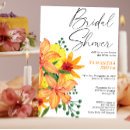 Search for watercolor flowers bridal shower invitations Orange