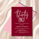 Search for burgundy 30th birthday invitations Adult birthday party