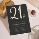 Search for black and gold 21st birthday invitations Typography