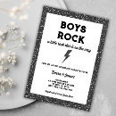 Search for rock and roll baby shower invitations Black