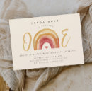 Search for boho rainbow birthday invitations One year old