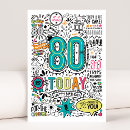 Search for 80th birthday cards Typography