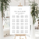 Search for 20 table wedding seating charts Black and white