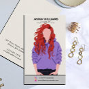 Search for long business cards Model woman girl face