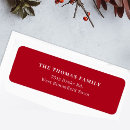 Search for classic red and white return address labels Typography