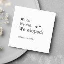 Search for we did it wedding invitations Black and white