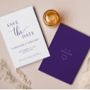Search for purple save the dates Purple and white