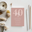 Search for pink 40th birthday invitations Forty