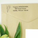 Search for spring flower rubber stamps Return address
