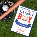 Search for baseball 1st birthday invitations Red white and blue
