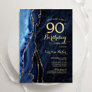 Search for blue 90th birthday invitations Classy