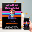 Search for retro video game invitations Gamer girl gamer boy