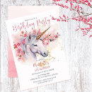 Search for unicorn 5th birthday invitations Magical celebration
