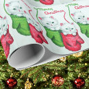 Search for kitten christmas wrapping paper Green