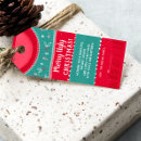 Search for ugly christmas sweater gift tags Red and green