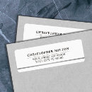 Search for silver and white return address labels Minimalist
