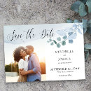 Search for foliage wedding save the dates Eucalyptus leaves