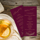 Search for burgundy wedding programs Trendy