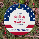 Search for patriotic and christmas tree decorations Red white blue