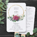 Search for red rose wedding programs Order of service