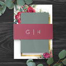 Search for monogram initials cards invites Plain
