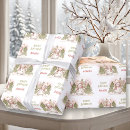 Search for vintage snowman wrapping paper Pink