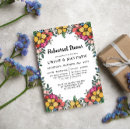 Search for colourful rehearsal dinner invitations Blue