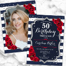 Search for red and silver birthday invitations Elegant