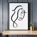 Search for abstract face drawing art Black and white