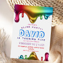 Search for slime birthday invitations Glow slime party