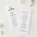 Search for order of service wedding programmes Simple
