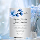Search for navy blue and grey wedding invitations Floral