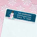 Search for happy snowman return address labels Snowflake