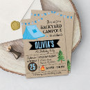 Search for campout birthday invitations Sleepover party