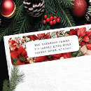 Search for poinsettia return address labels Festive