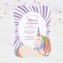 Search for rainbow 1st birthday invitations Whimsical