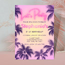 Search for sunset party invitations Palm trees